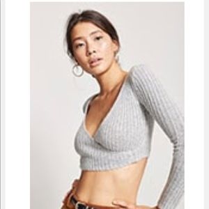 Cropped Light Gray Sweater